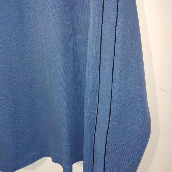 Hugo Boss Mock-Neck Quarter-Button Pull-Over Sweater Size XXL Blue - Picture 4 of 6